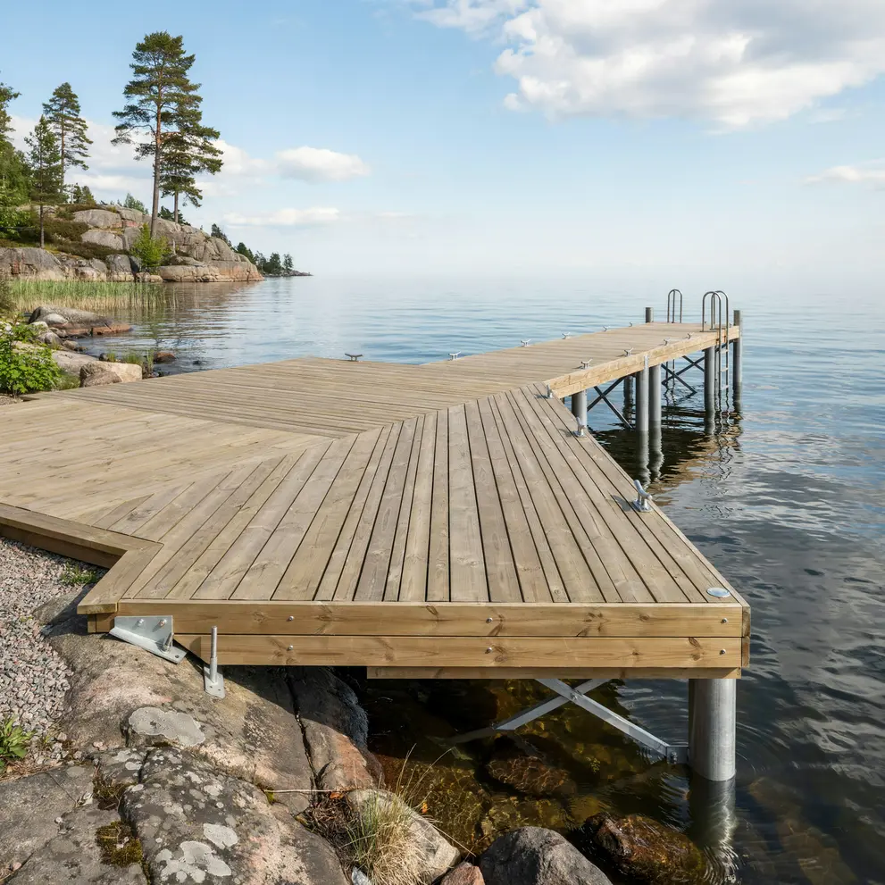 bygga renovering strandbrygga bryggor djuro varmdo stockholm