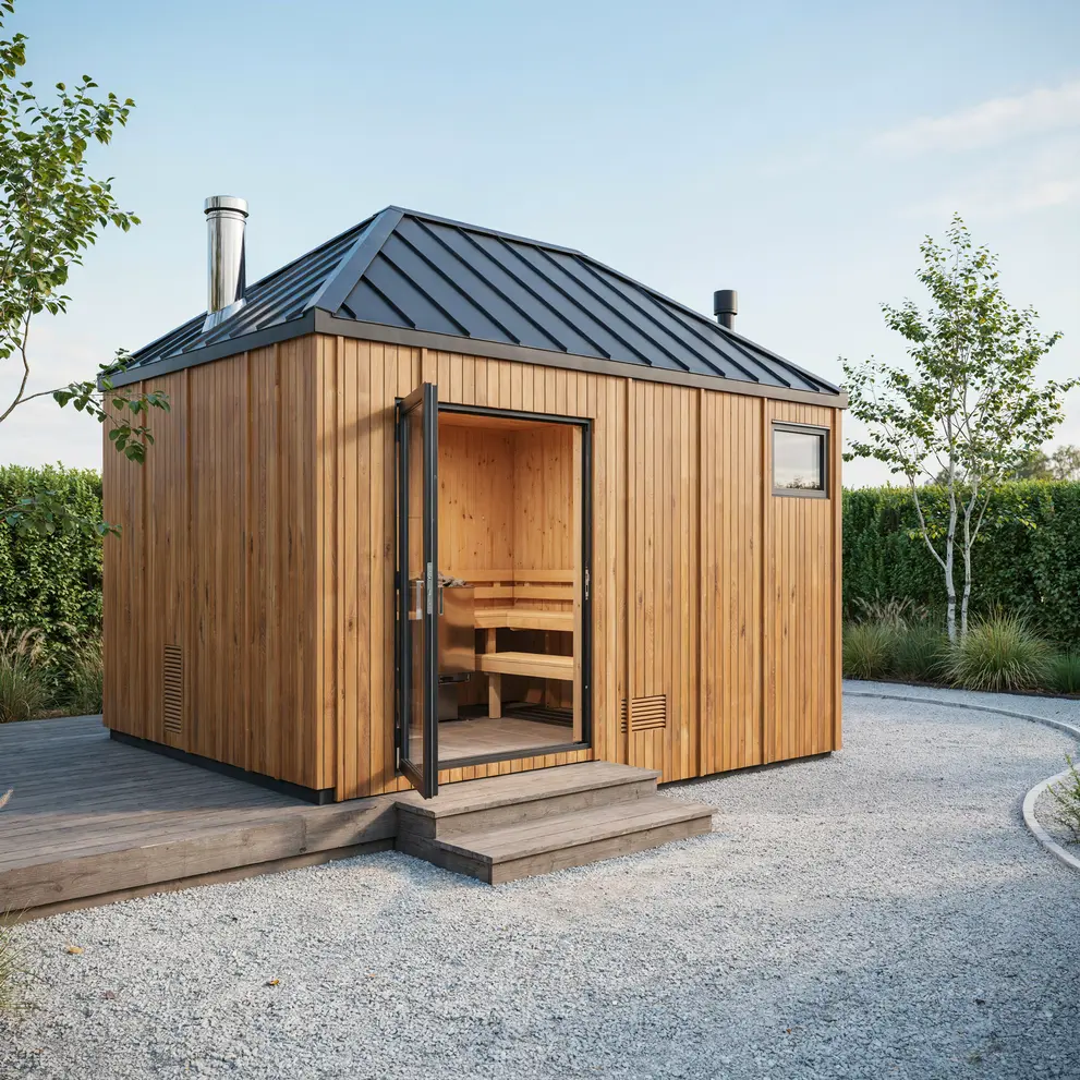 montera bastu infrabastu inomhus platsbygga sauna utomhus djuro varmdo stockholm